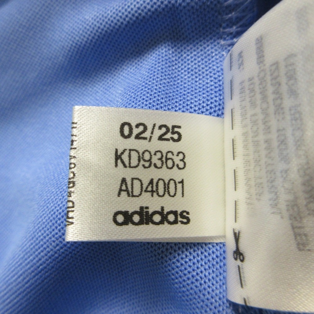 ADIDAS Chest Print Golf Polo‎ Shirt Mens Large Blue White Flowers Floral Top NWT - Picture 13 of 14
